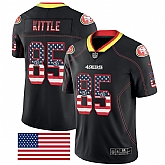 Nike 49ers 85 George Kittle Black USA Flash Fashion Limited Jersey Dyin,baseball caps,new era cap wholesale,wholesale hats